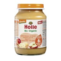 Holle Bio Organic Пюре ябочно-банановое с полбой (6 мес+) 190 г